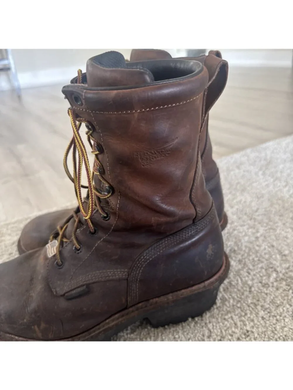 Red Wing  4200 Men Size 10 D Steel Waterproof Work Boots Irish Setters Brown
